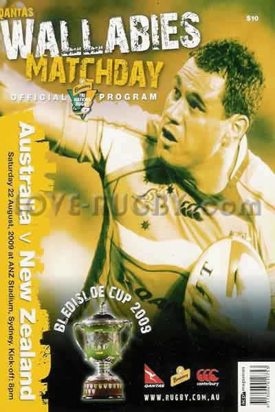 2009 Australia v New Zealand  Rugby Programme